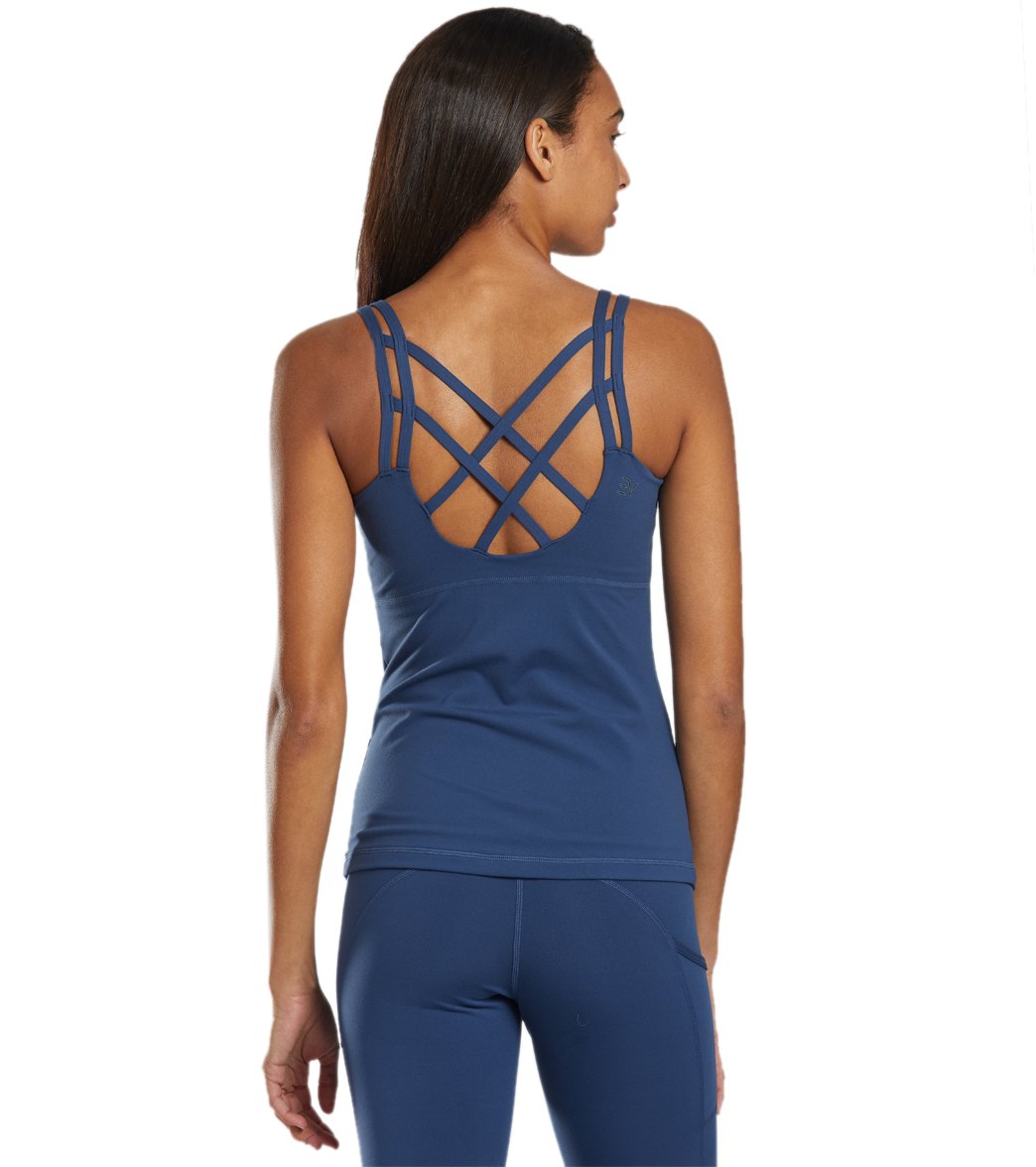 Everyday Yoga Strappy Back Support Tank - True Navy - Large