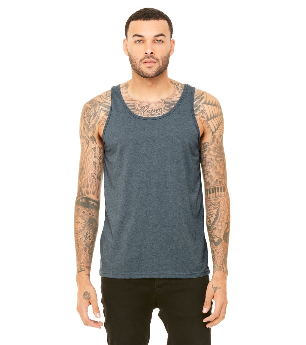 Bella + Canvas Unisex Jersey Tank - Heather Slate - L