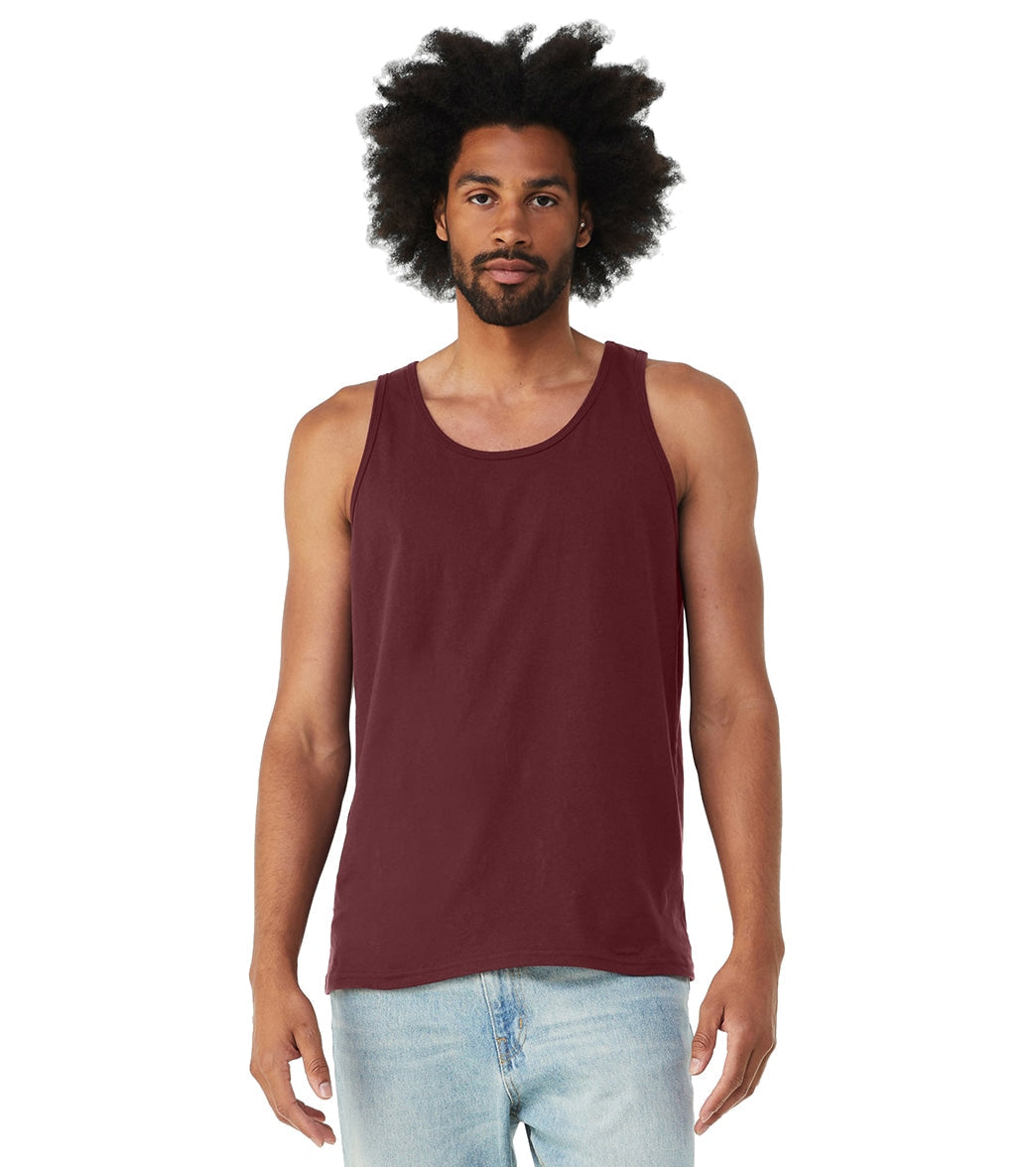 Bella + Canvas Unisex Jersey Tank - Maroon - L