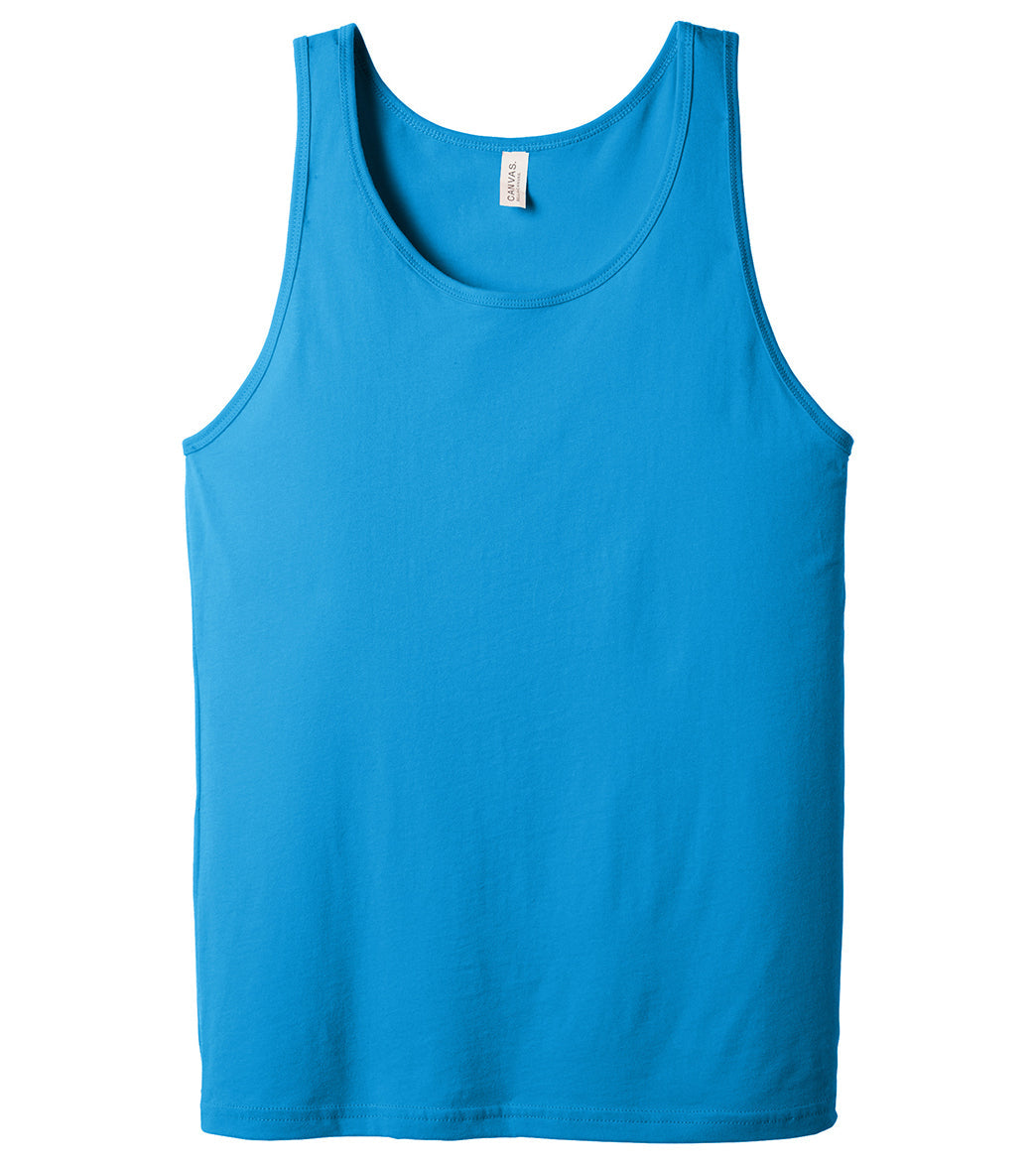 Bella + Canvas Unisex Jersey Tank - Neon Blue - L