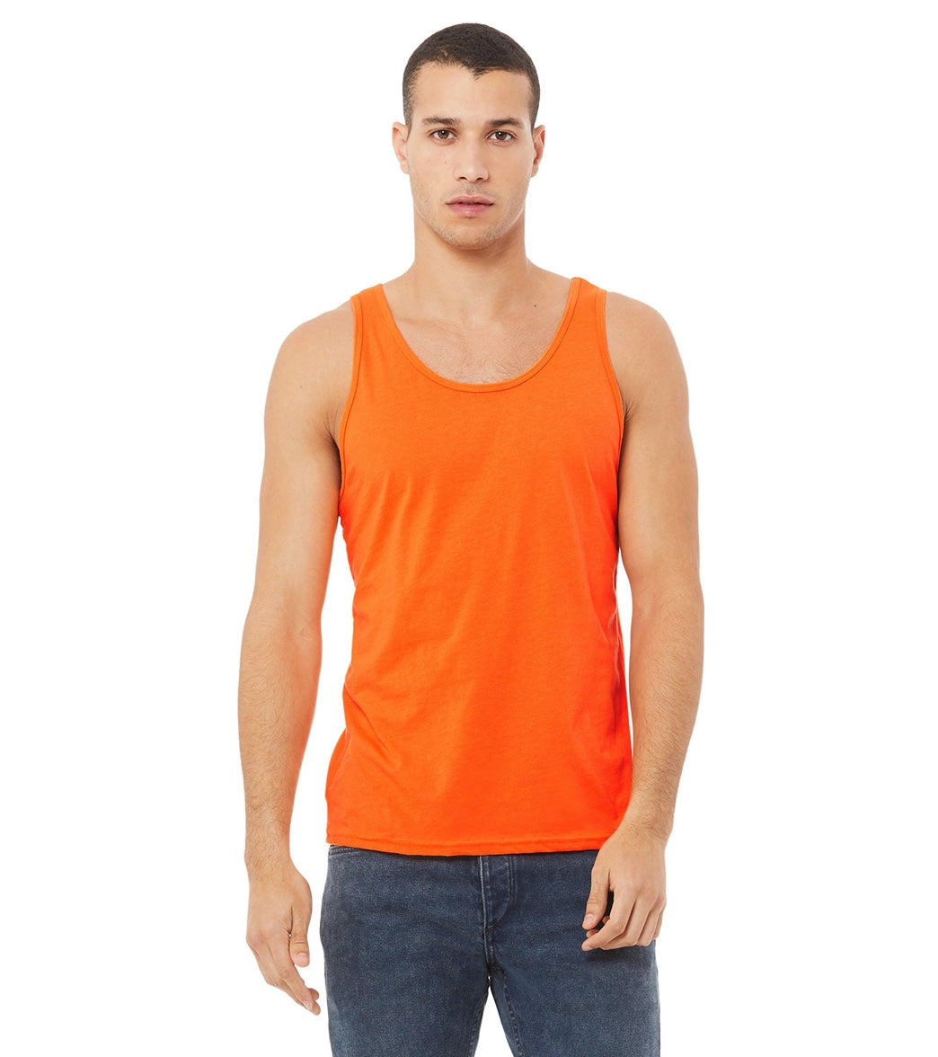 Bella + Canvas Unisex Jersey Tank - Neon Orange - L