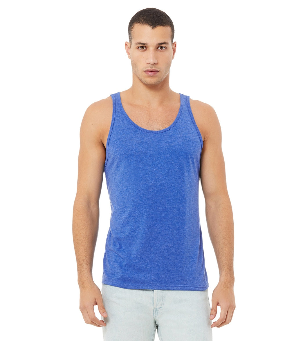 Bella + Canvas Unisex Jersey Tank - True Royal Triblend - L