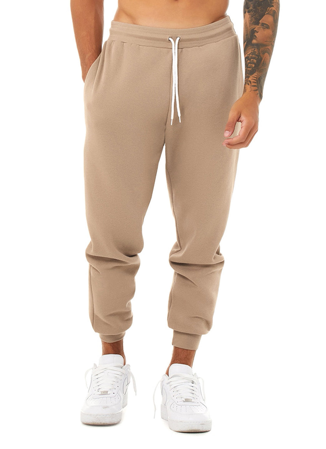 Bella + Canvas Unisex Jogger Sweatpants - Tan - L