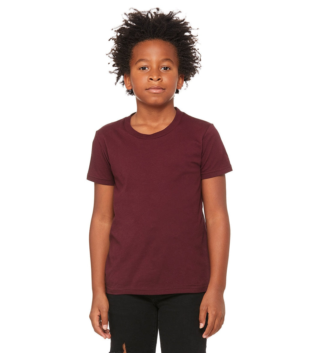 Bella + Canvas Youth Jersey T-Shirt - Maroon - L