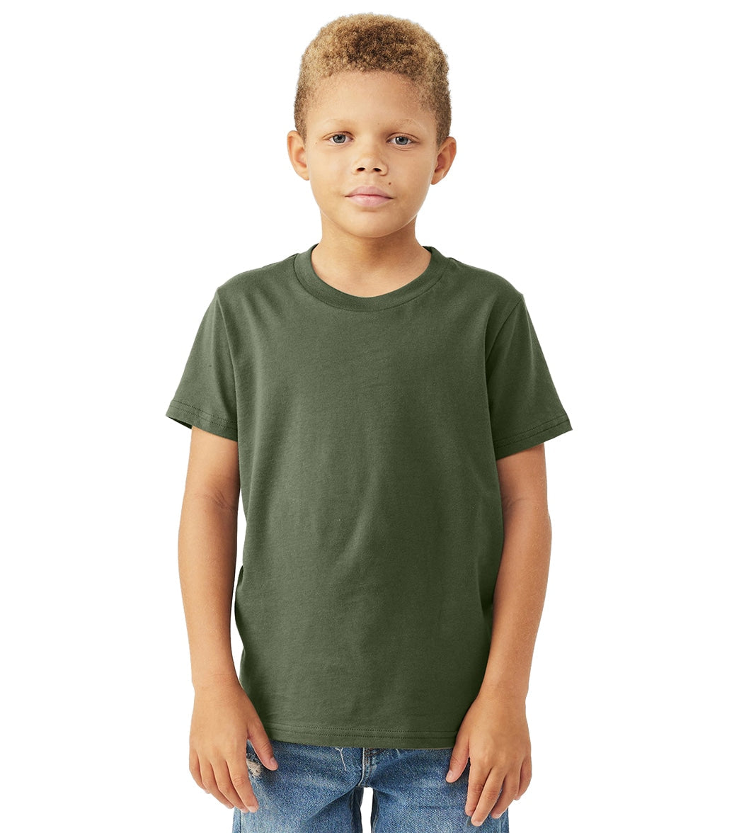 Bella + Canvas Youth Jersey T-Shirt - Military Green - L