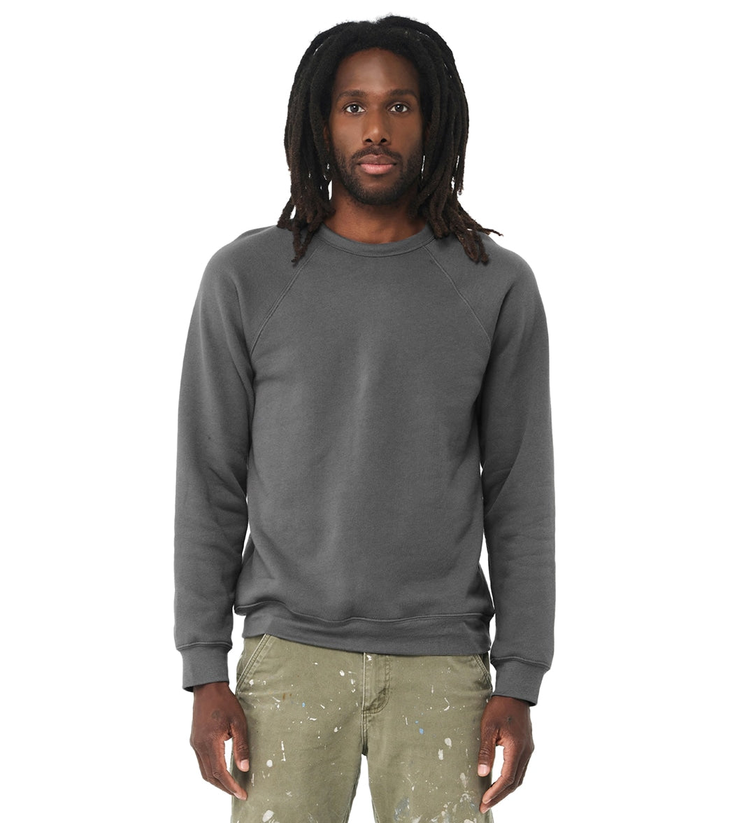 Bella + Canvas Unisex Sponge Fleece Crew Neck Sweatshirt - Asphalt - L
