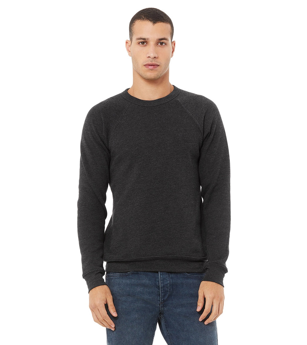 Bella + Canvas Unisex Sponge Fleece Crew Neck Sweatshirt - Dark Grey - L