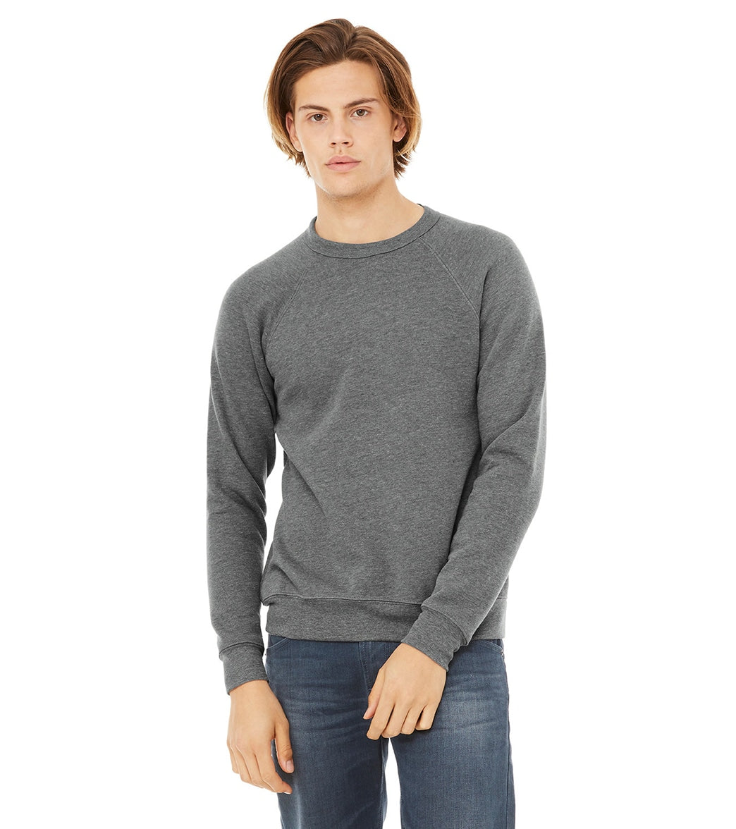 Bella + Canvas Unisex Sponge Fleece Crew Neck Sweatshirt - Deep Heather - L