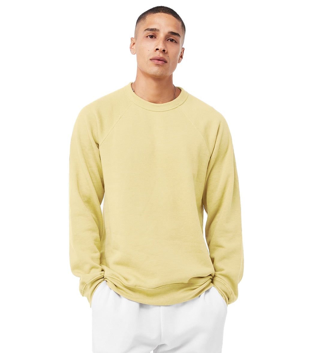 Bella + Canvas Unisex Sponge Fleece Crew Neck Sweatshirt - French Vanilla - L