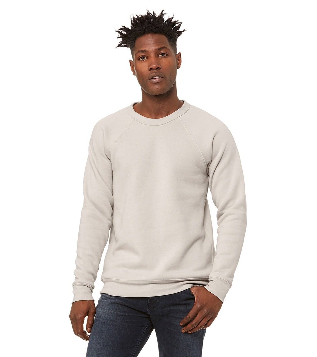 Bella + Canvas Unisex Sponge Fleece Crew Neck Sweatshirt - Heather Dust - L