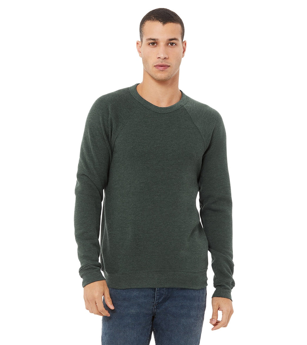 Bella + Canvas Unisex Sponge Fleece Crew Neck Sweatshirt - Heather Forest - L