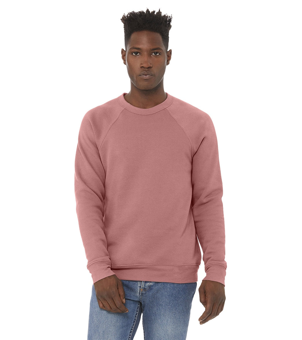Bella + Canvas Unisex Sponge Fleece Crew Neck Sweatshirt - Mauve - L