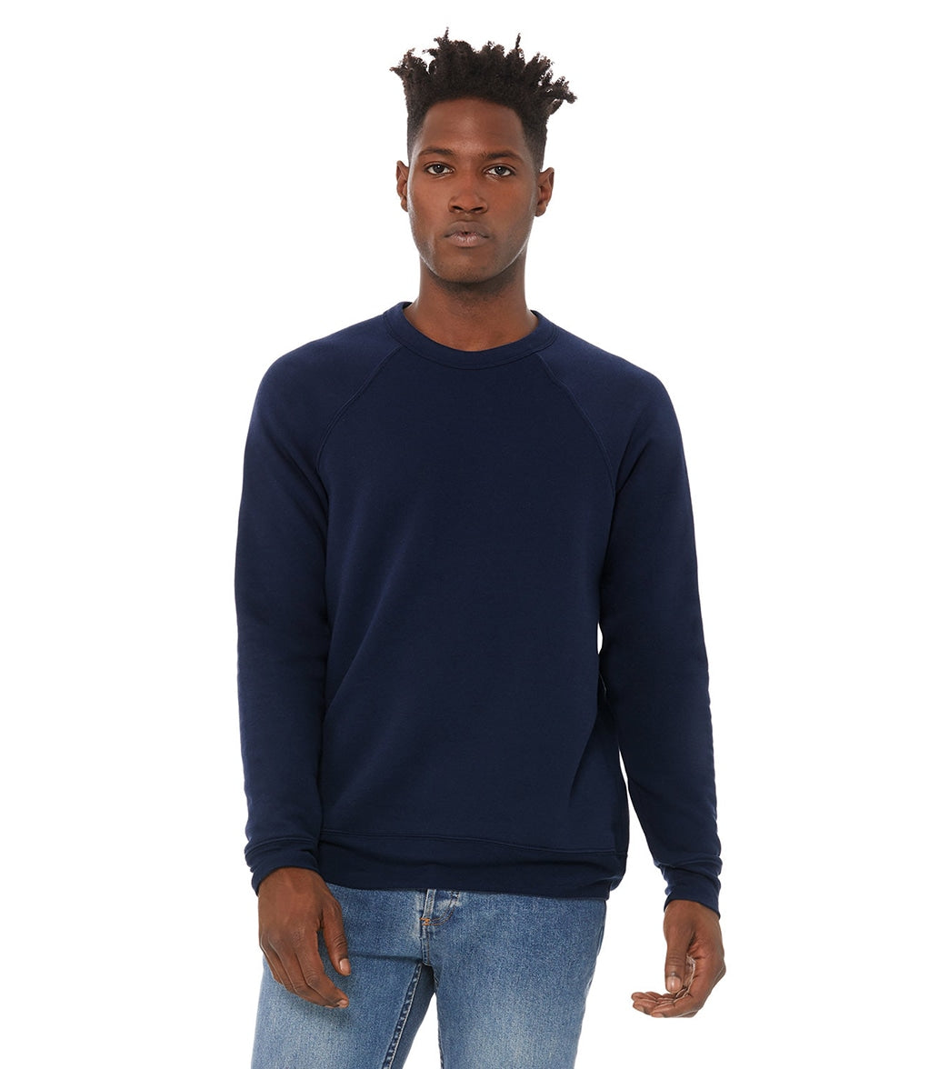 Bella + Canvas Unisex Sponge Fleece Crew Neck Sweatshirt - Navy - L