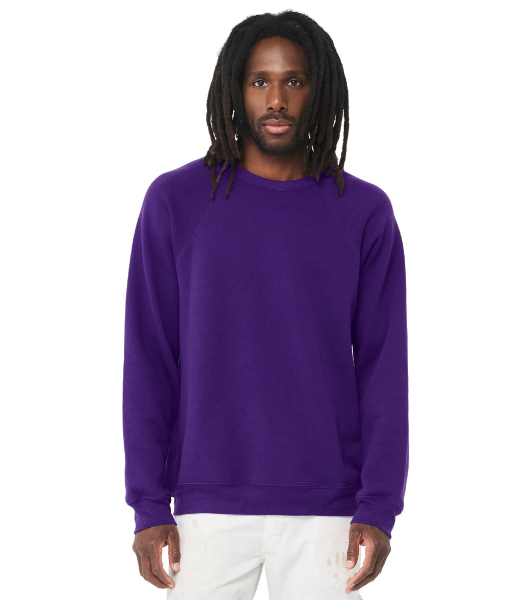 Bella + Canvas Unisex Sponge Fleece Crew Neck Sweatshirt - Team Purple - L
