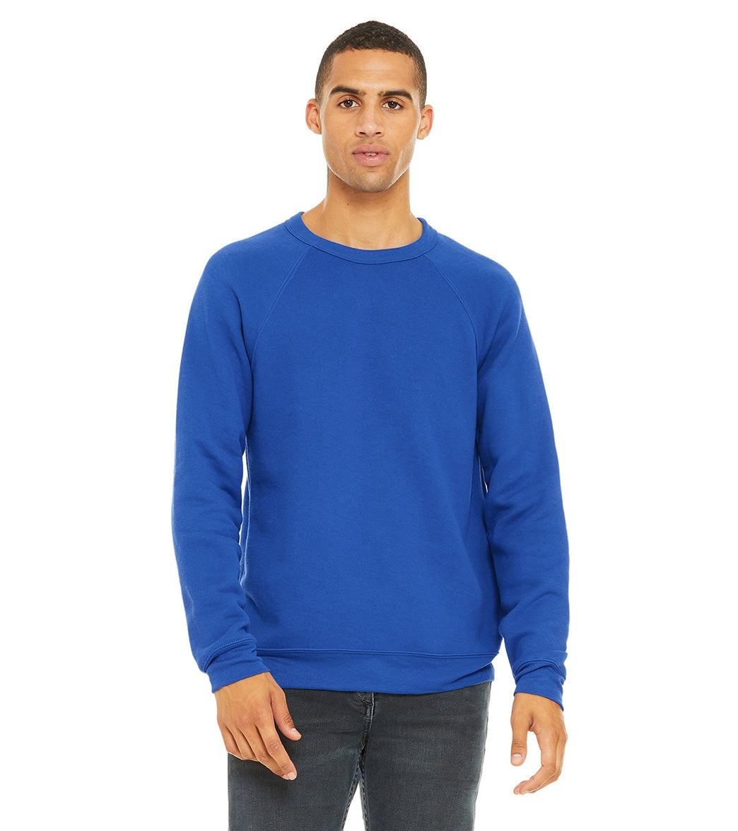 Bella + Canvas Unisex Sponge Fleece Crew Neck Sweatshirt - True Royal - L